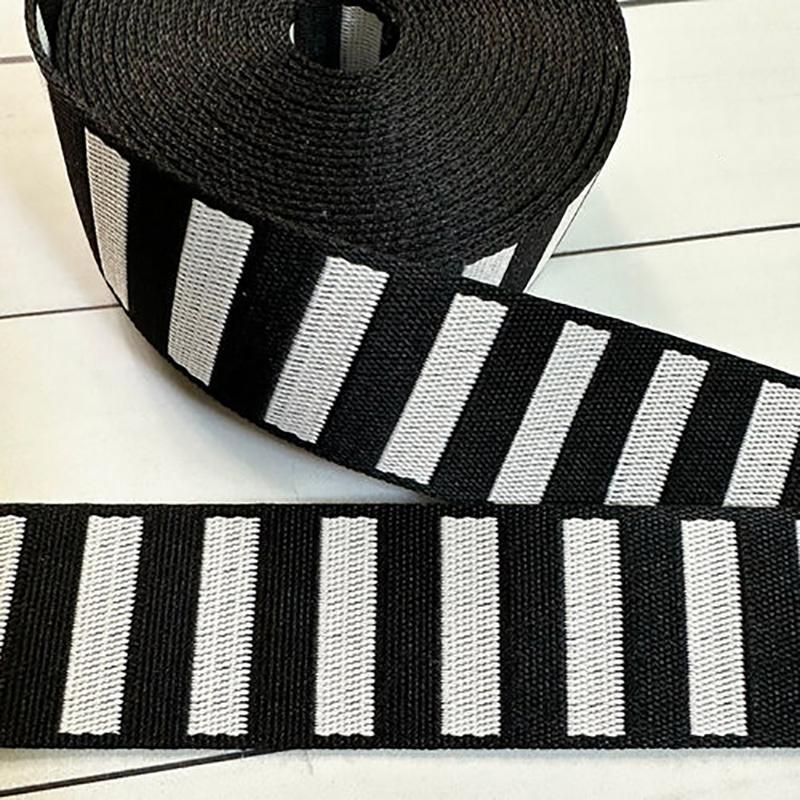 1 1/2 Yd Bold Stripe Web Black/White SSCWEB 03 Stitch Supply