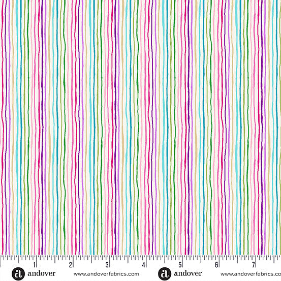 Tropica by Makower UK Stripe White