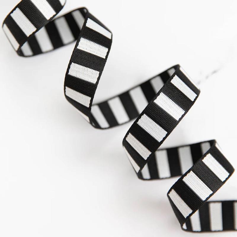 1" Bold Stripe Web Black/White SSCWEB 12 Stitch Supply#25