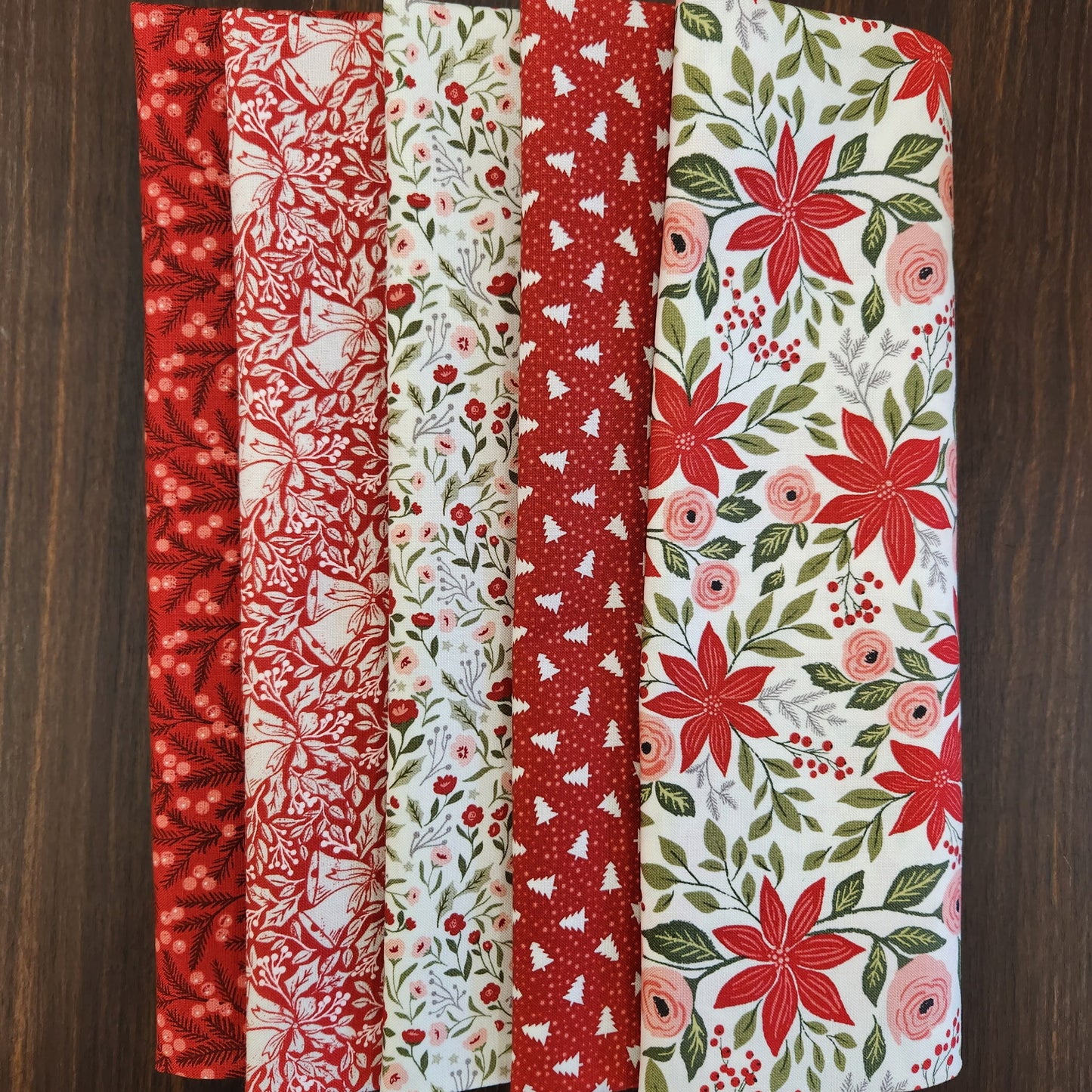 Berry & Pine 5 Yard Bundle - Red + White