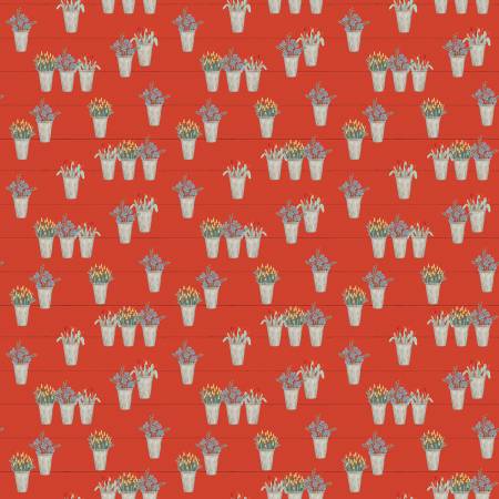 Farmhouse Summer - Flower Pots - Red