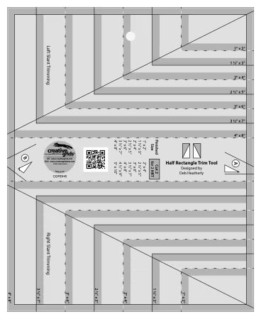 Creative Grids Quilt Ruler Half Rectangle Trim Tool # CGRDH6