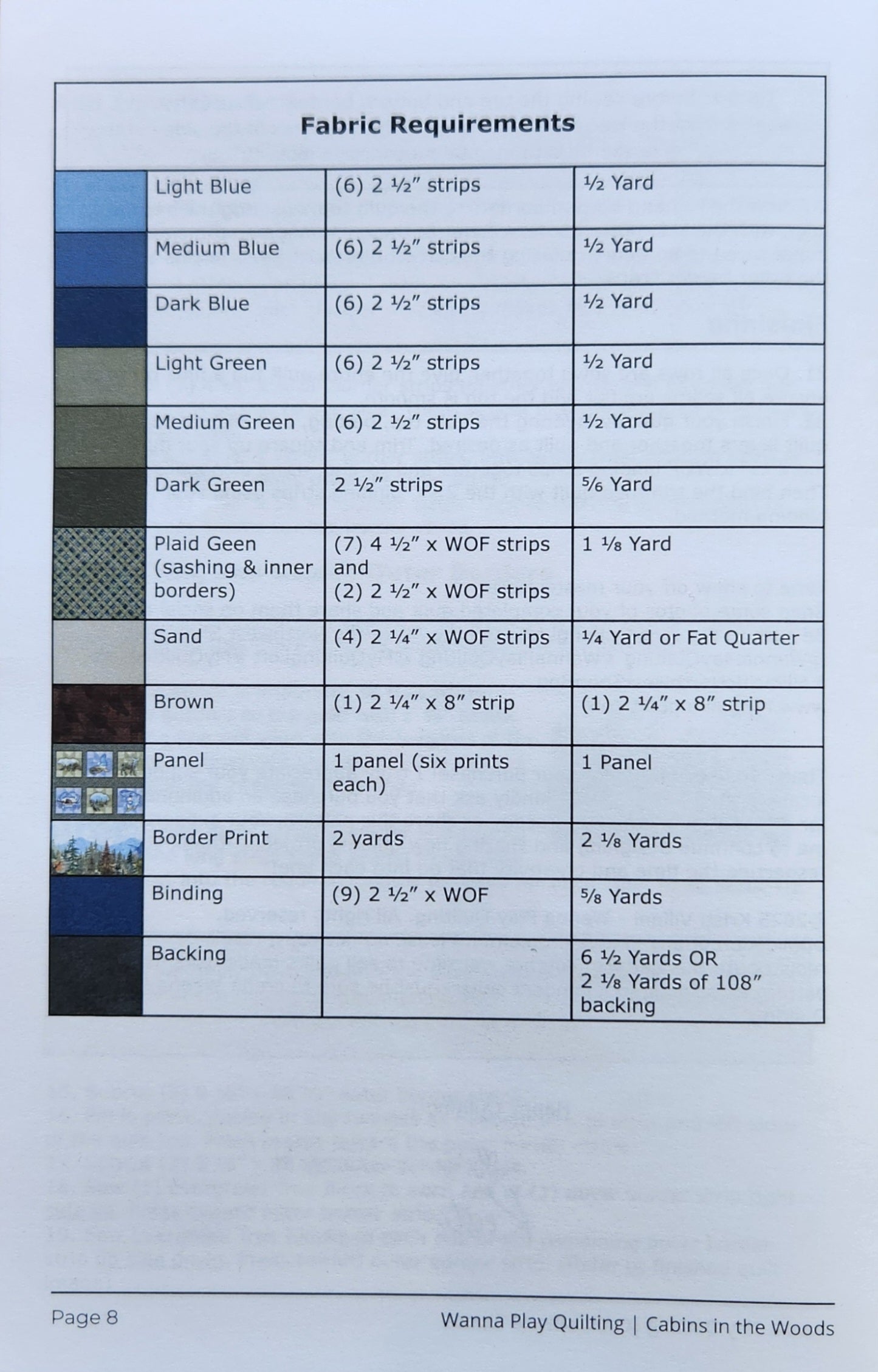 Cabins in the Woods - Pattern