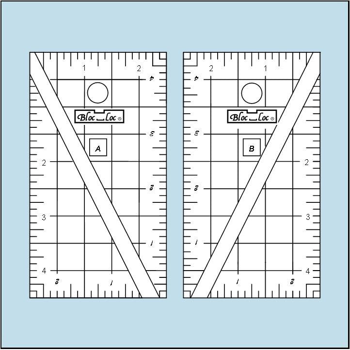 Bloc Loc - Half Rectangle Triangle Mini 2" x 4"