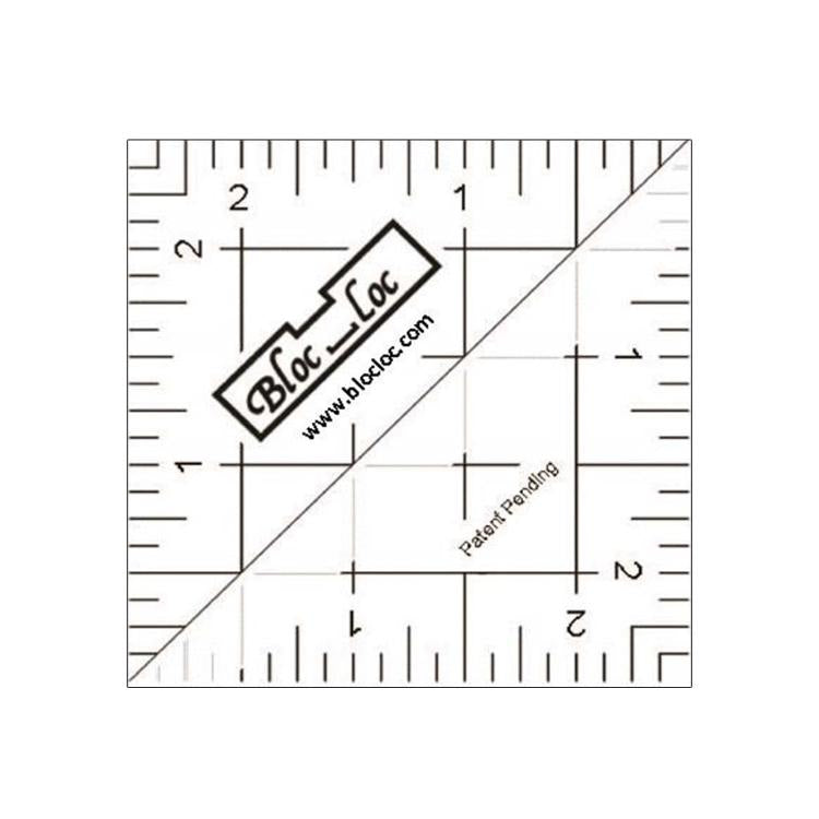 Half Square Triangle Ruler 2.5" HST 25 Bloc Loc#1