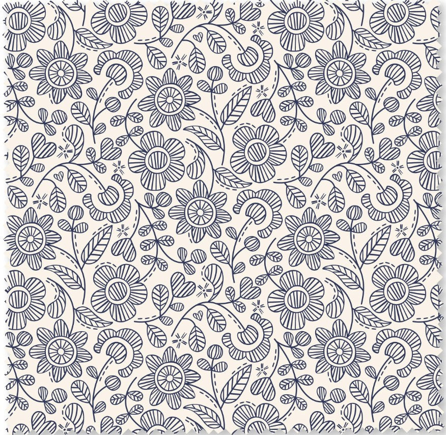 Sewn With Love - Embroidered Garden | Natural