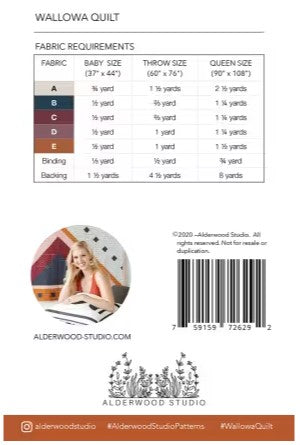 Wallowa Quilt Pattern - Pre-Order