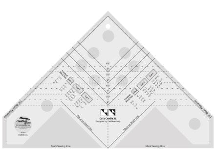 Creative Grids Quilt Ruler Cat's Cradle Ruler XL Tool - Pre-Order