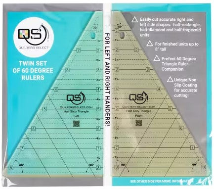 60 Degree Half Triangle Ruler Set - Pre-Order