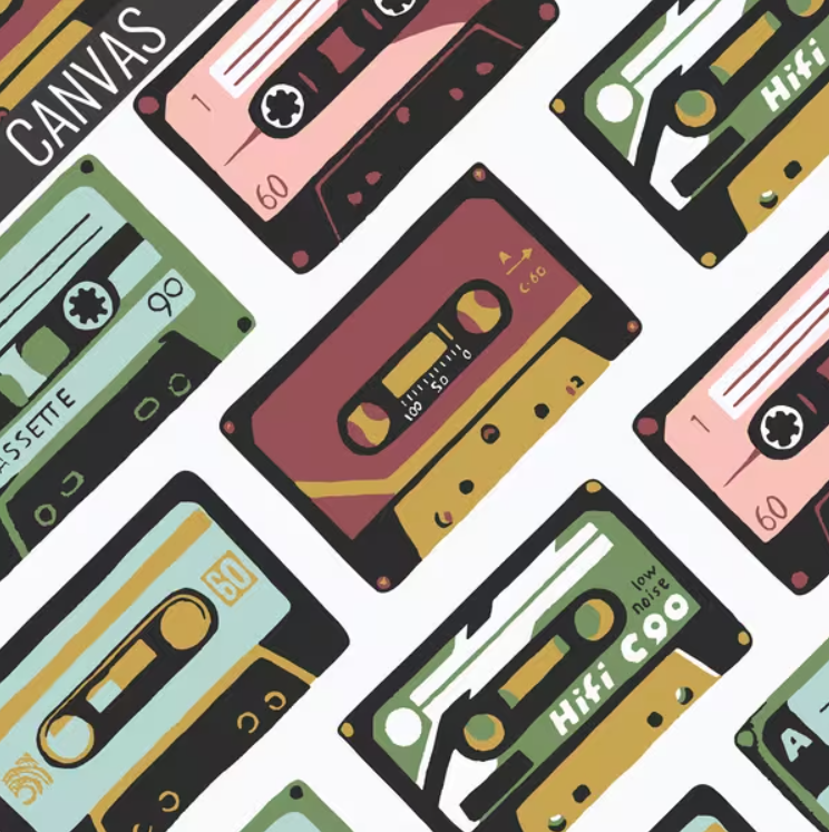 Cloud 9 - Cassettes Canvas