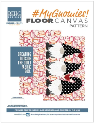 Floor Canvas - My Gnomies Valentine Fabric Bundle & Pattern