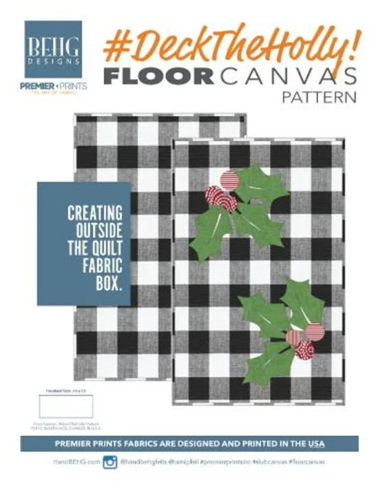 Floor Canvas Rug KIT - Deck the Holly