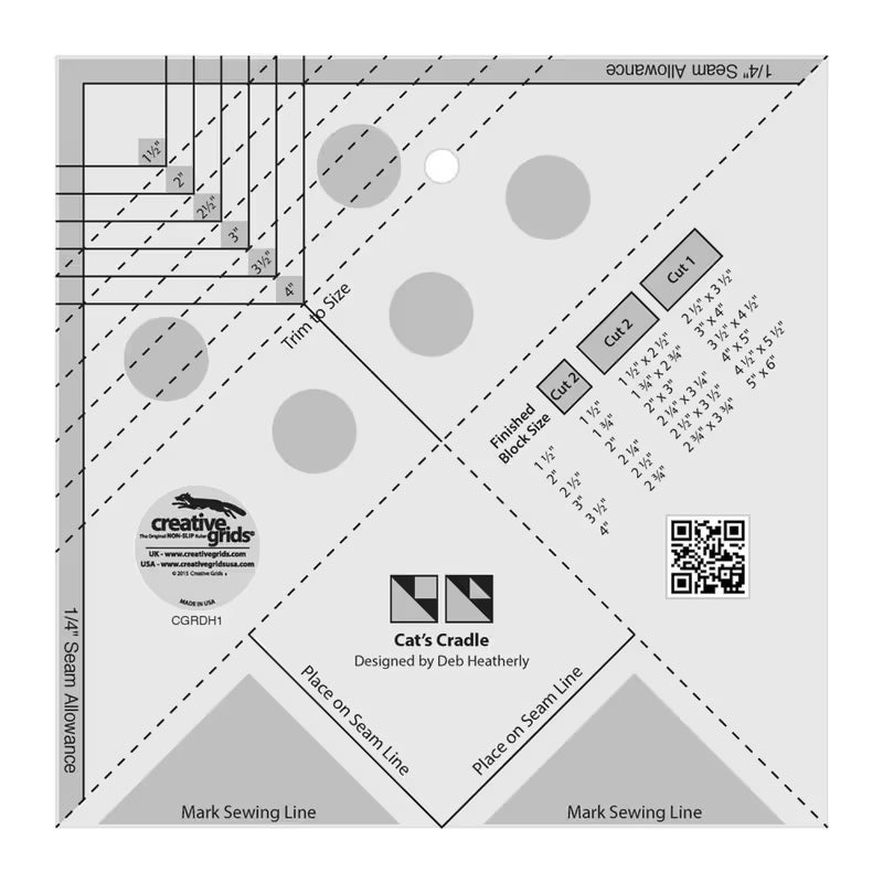 Creative Grid Quilt Ruler Cat's Cradle tool