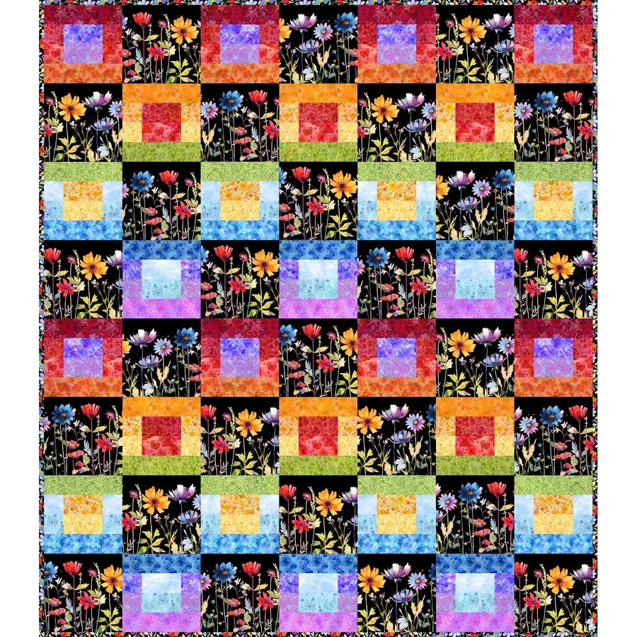 Blooming Day & Night, Strip Quilt Pattern