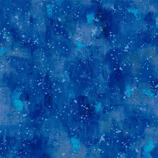 COSMOS -  dark blue- Brushy Blender - P & B Textiles fabric