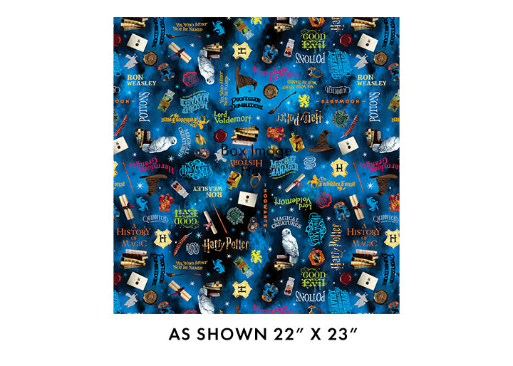 Harry Potter - Words - Blue - 108" Wideback