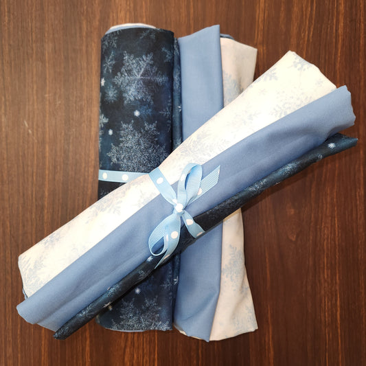 Blue & White Snowflake 3-Yard Bundle