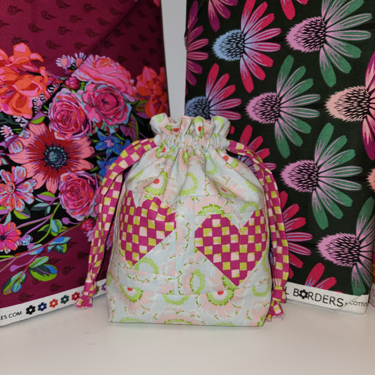 Two Hearts - Draw String Bag Kit