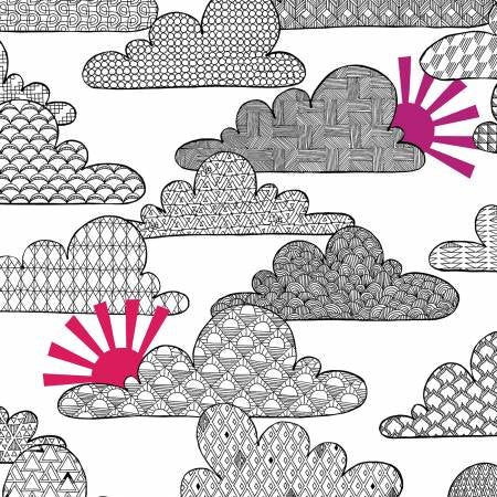 108"  White Heads In The Clouds 52890W-2DES - Wide Back