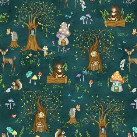 Enchanted Woods - Dark Teal Into the Woods