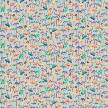 Enchanted Woods - Light Grey Mushroom Garden