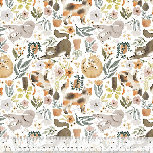Petal and Purr - Purrfect Plants - White