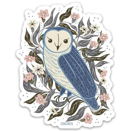 Sticker Blue Owl GB ST2112 Gingiber#1
