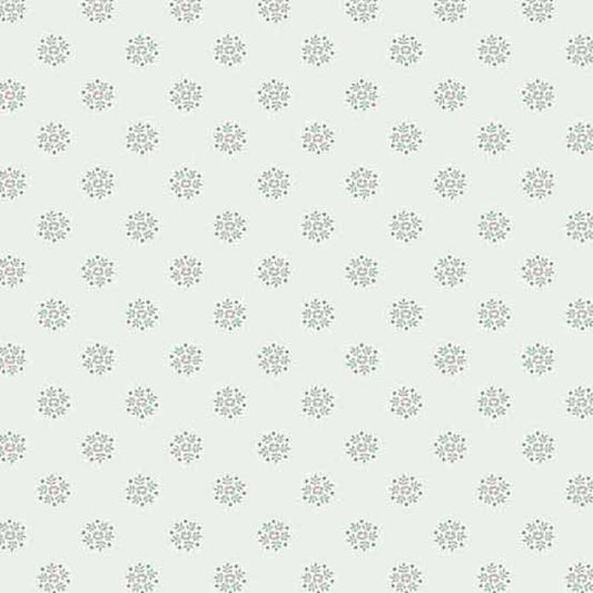 Petit Point by Andover Fabrics Flower Circles Teal