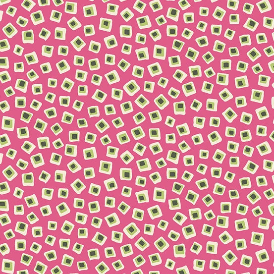 Poppies by Andover Fabrics Square in Square Pink