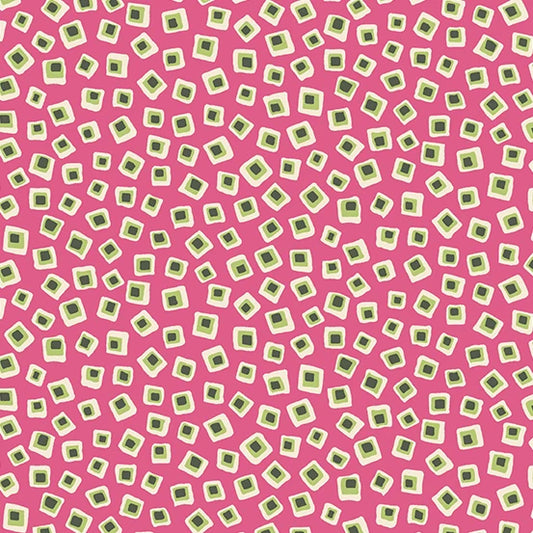 Poppies by Andover Fabrics Square in Square Pink