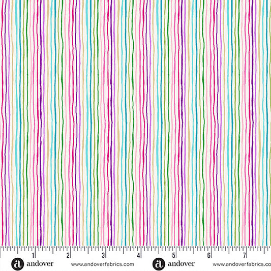 Tropica by Makower UK Stripe White