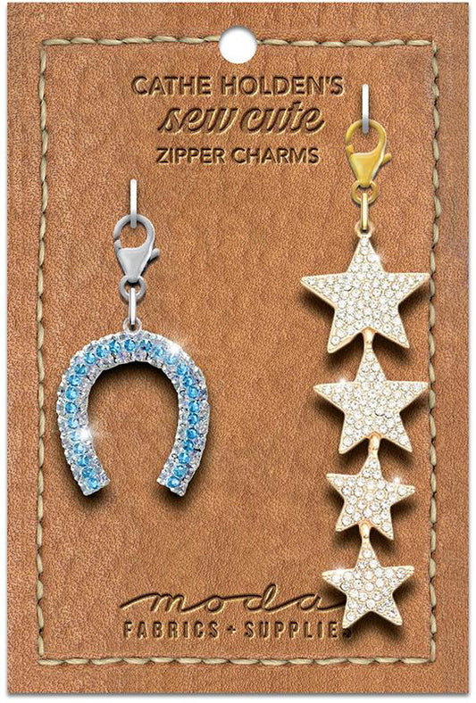 Horseshoe Stars Zip Pull 2ct CH172R Moda #1