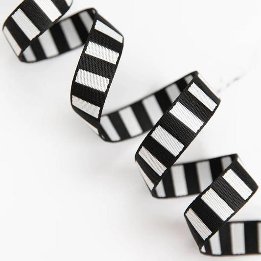 1" Bold Stripe Web Black/White SSCWEB 12 Stitch Supply#25