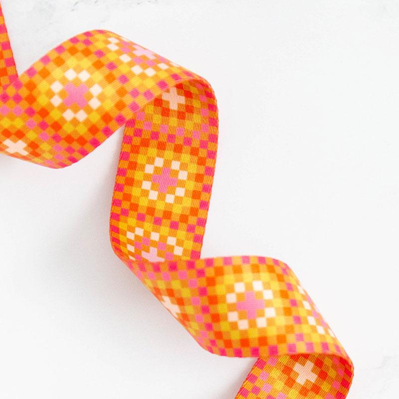 Webbing Granny Sq Caramel 1.5"