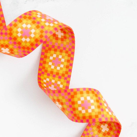 Webbing Granny Sq Caramel 1.5"