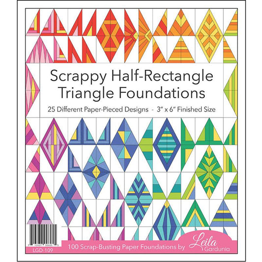 Scrappy Half-Rectangle Triangle Foundation Paper - 3" x 6"