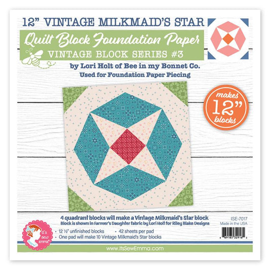 12" Milkmaid Star Foundation Paper