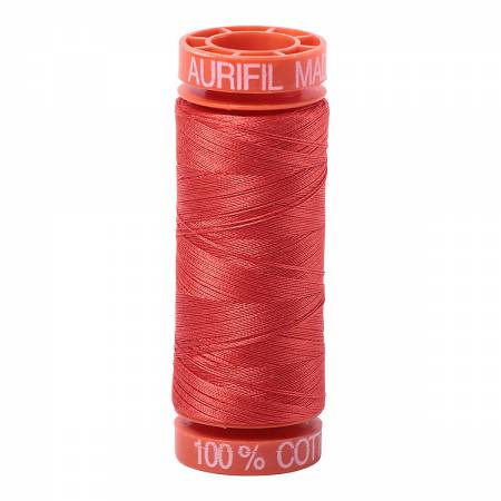Aurifil - Light Red Orange - Mako Cotton Embroidery Thread 50wt 220yds