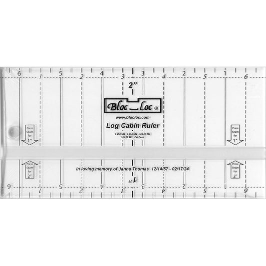 Bloc Loc Log Cabin Ruler 1" & 2"