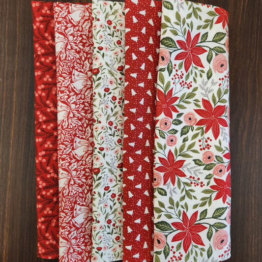 Berry & Pine 5 Yard Bundle - Red + White