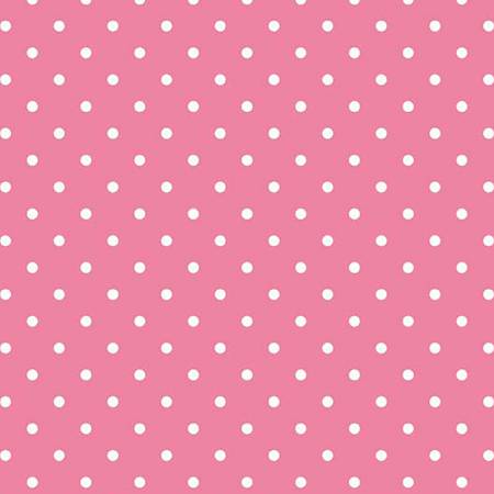 White Swiss Dot On Hotpink