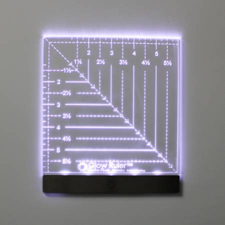 Glow Ruler 6in Square - Left Handed