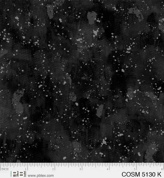 COSMOS -  black - Brushy Blender - P & B Textiles fabric