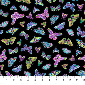 Nightshade - Tossed Moth Black Multi