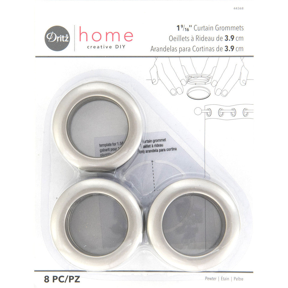 Curtain Grommets -  1  9/16" Pewter