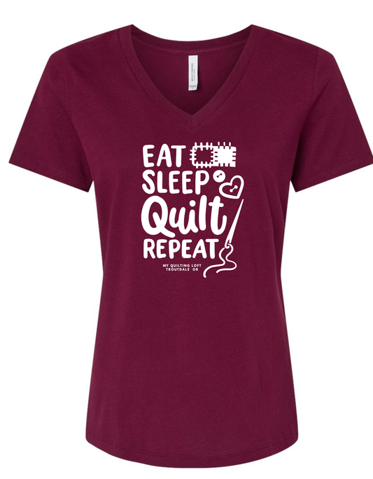 Eat Sleep Quilt Repeat T-Shirt PRE-ORDER