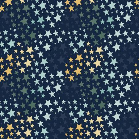 Flannel It's a Boy Stars Navy