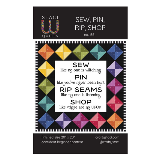 Sew, Pin, Rip, Shop Quilt Pattern