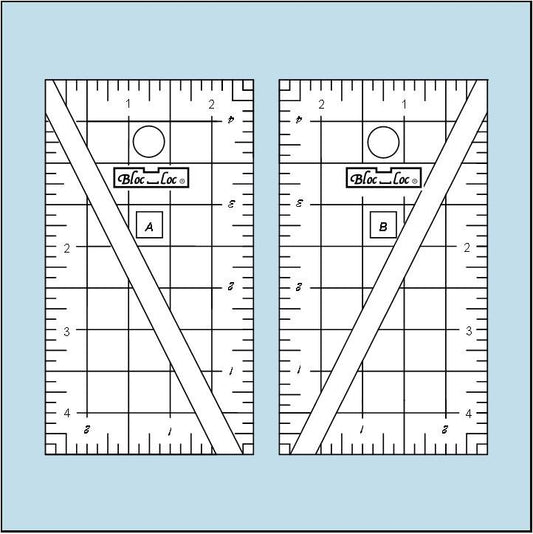 Bloc Loc - Half Rectangle Triangle Mini 2" x 4"