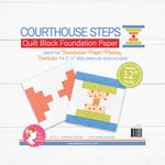 Courthouse Step 12 in Quilt Block Foundation Paper